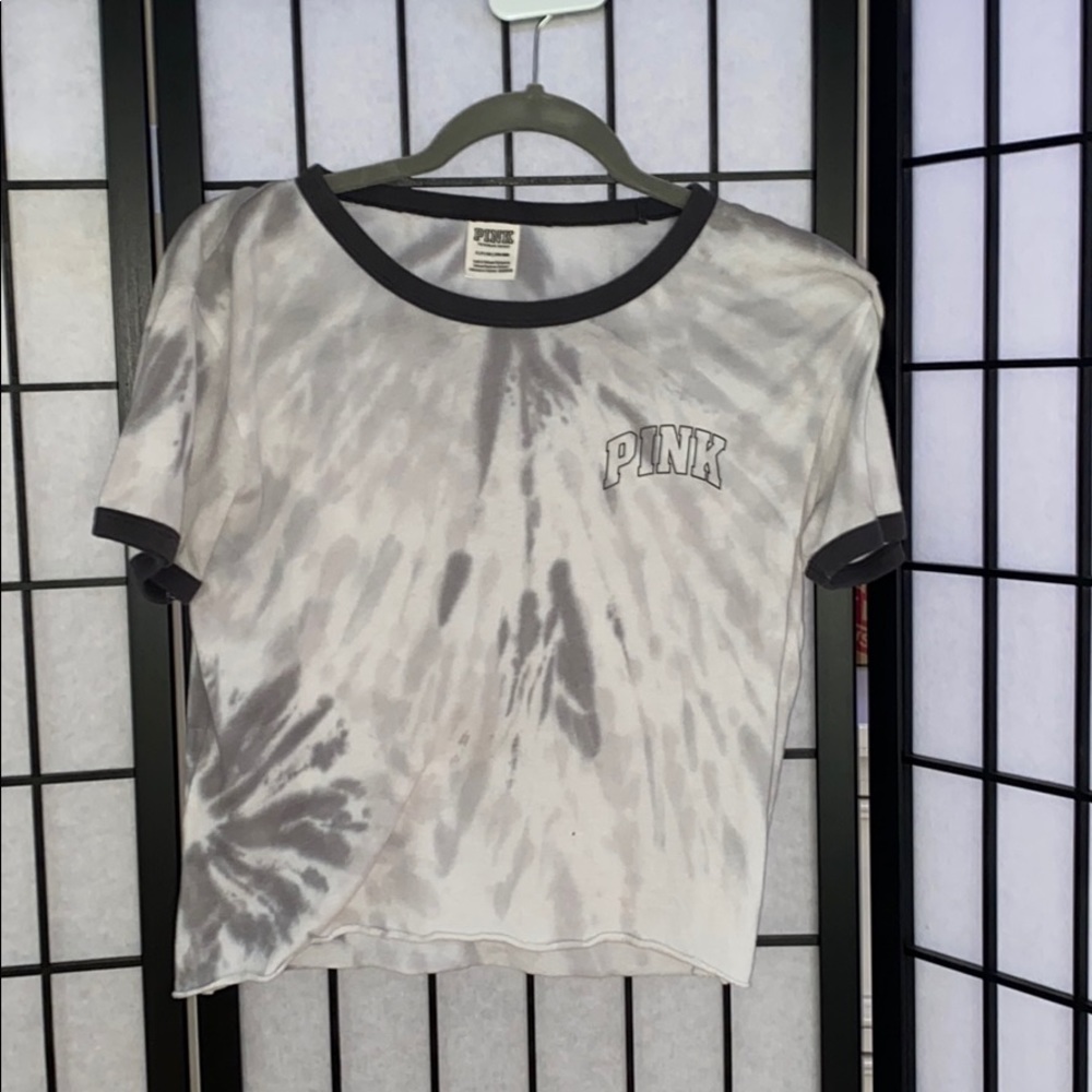 Grey and white PINK top
